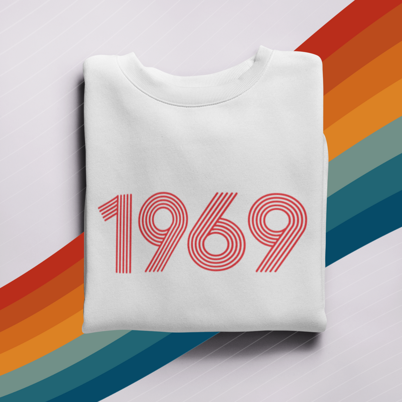 1969 Retro Red Sweater - TalkPeng