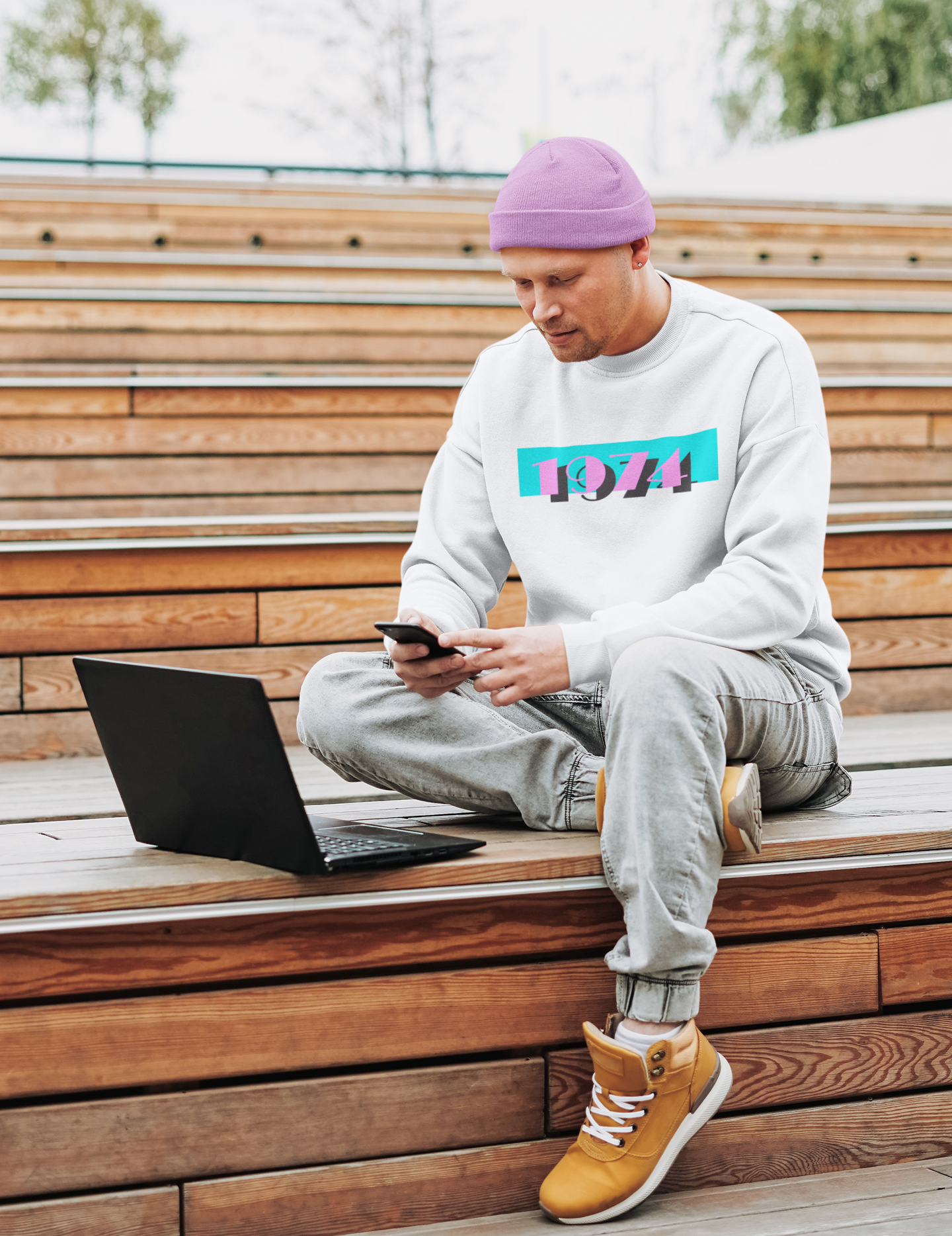 1974 Pink Skies Sweater - TalkPeng