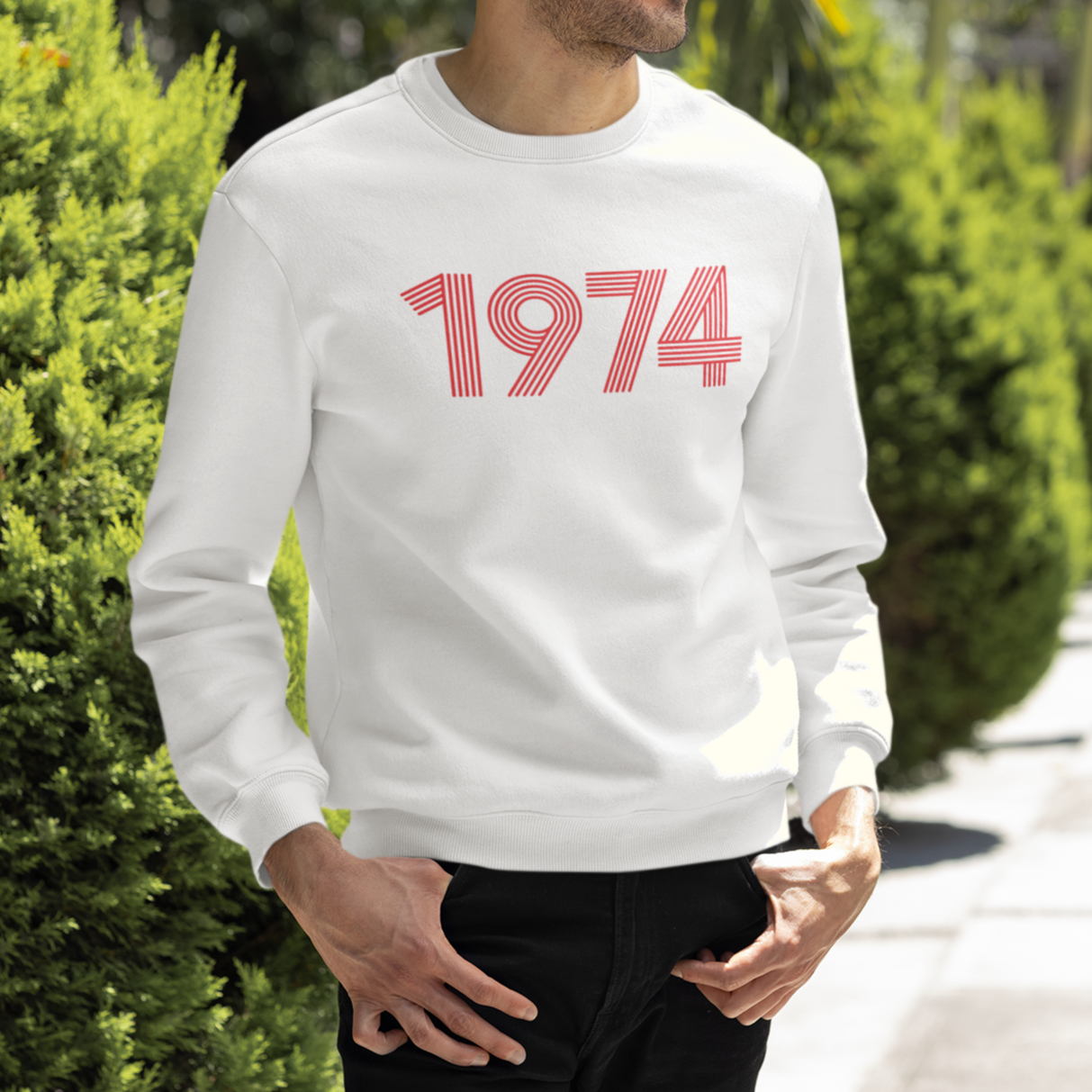 1974 Retro Red Unisex Sweater - TalkPeng