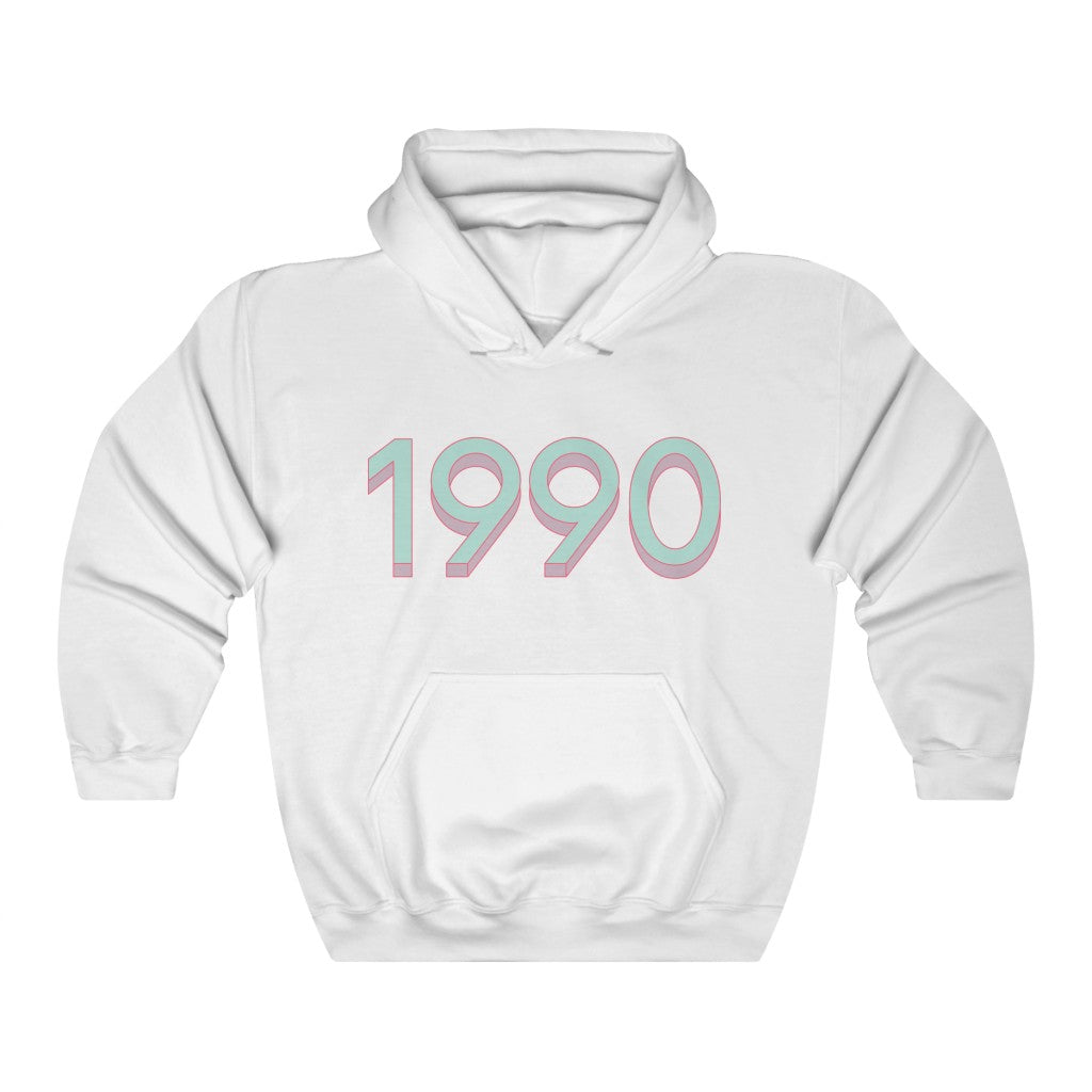 1990 'Mint / Pink' Hoodie - TalkPeng
