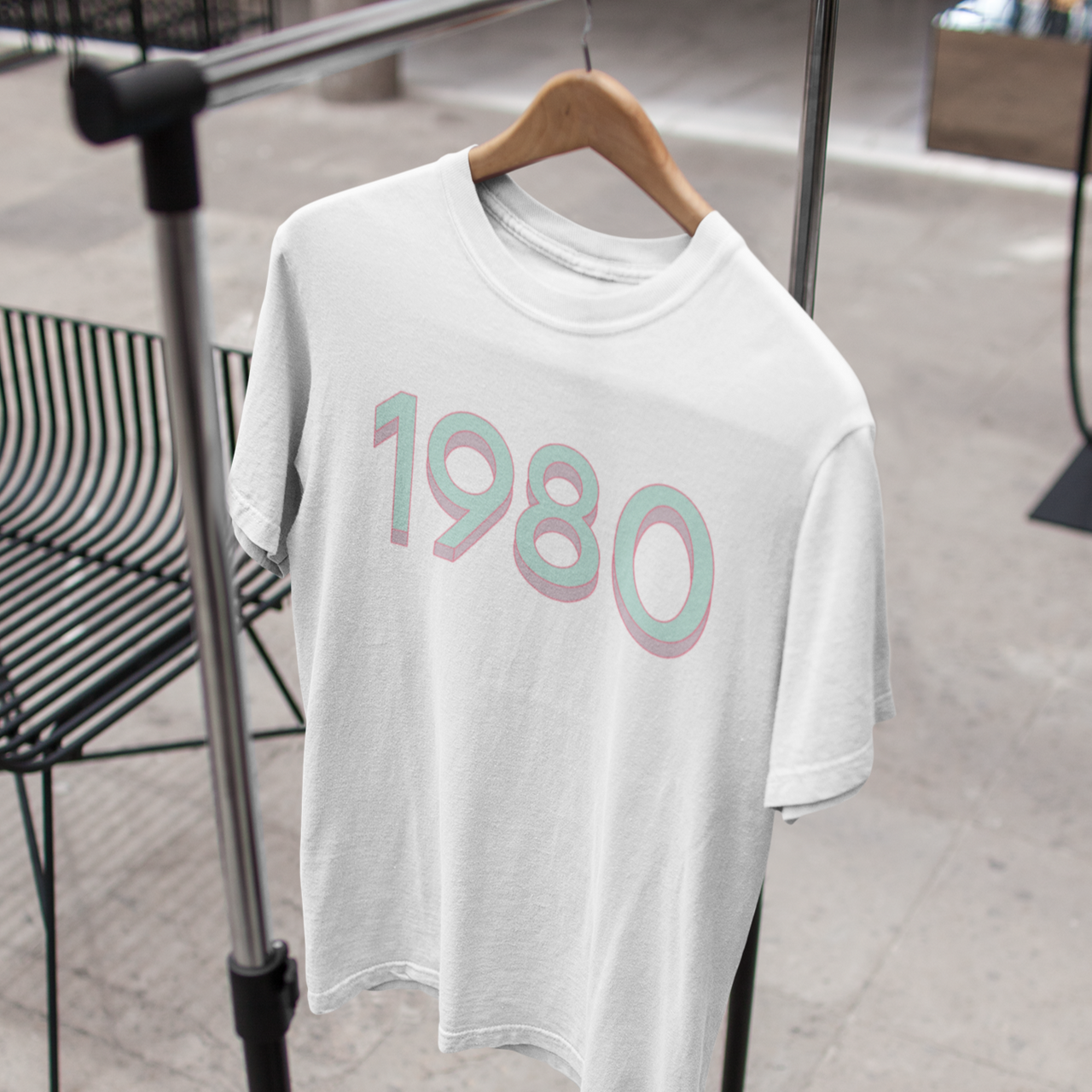 1980 'Mint/Pink' Tee - TalkPeng