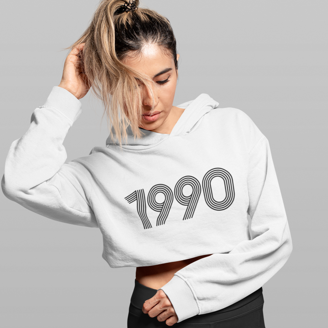 1990 'Retro Black' Hoodie - TalkPeng