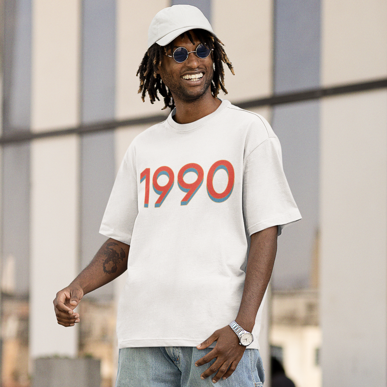 1990 Red/Blue Tee - TalkPeng