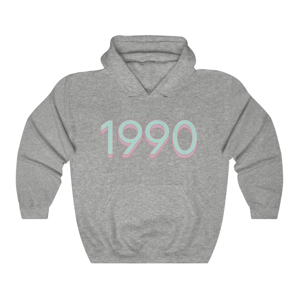 1990 'Mint / Pink' Hoodie - TalkPeng