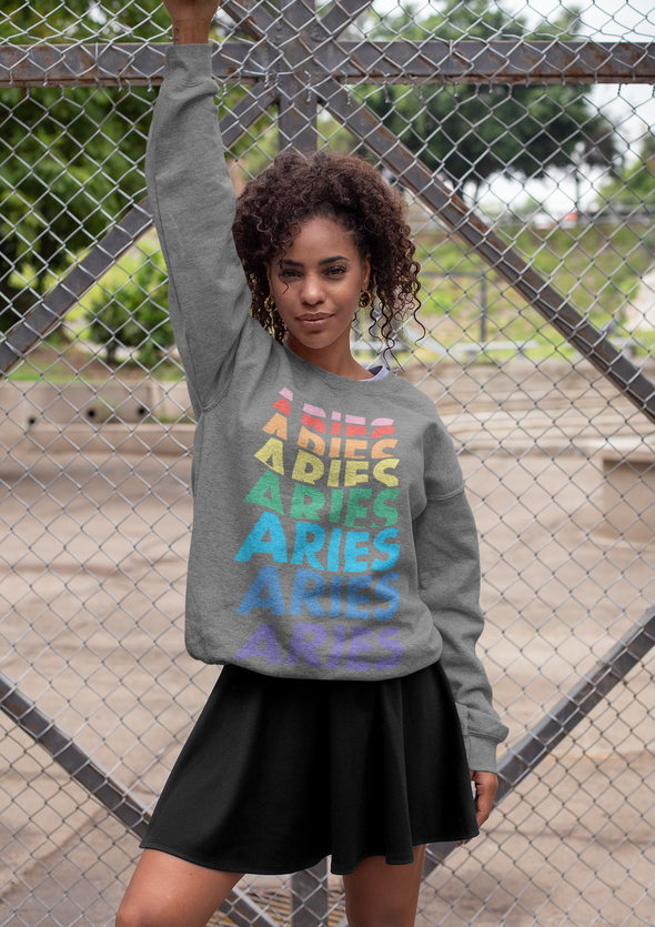 Aries Rainbow Unisex Sweater - TalkPeng