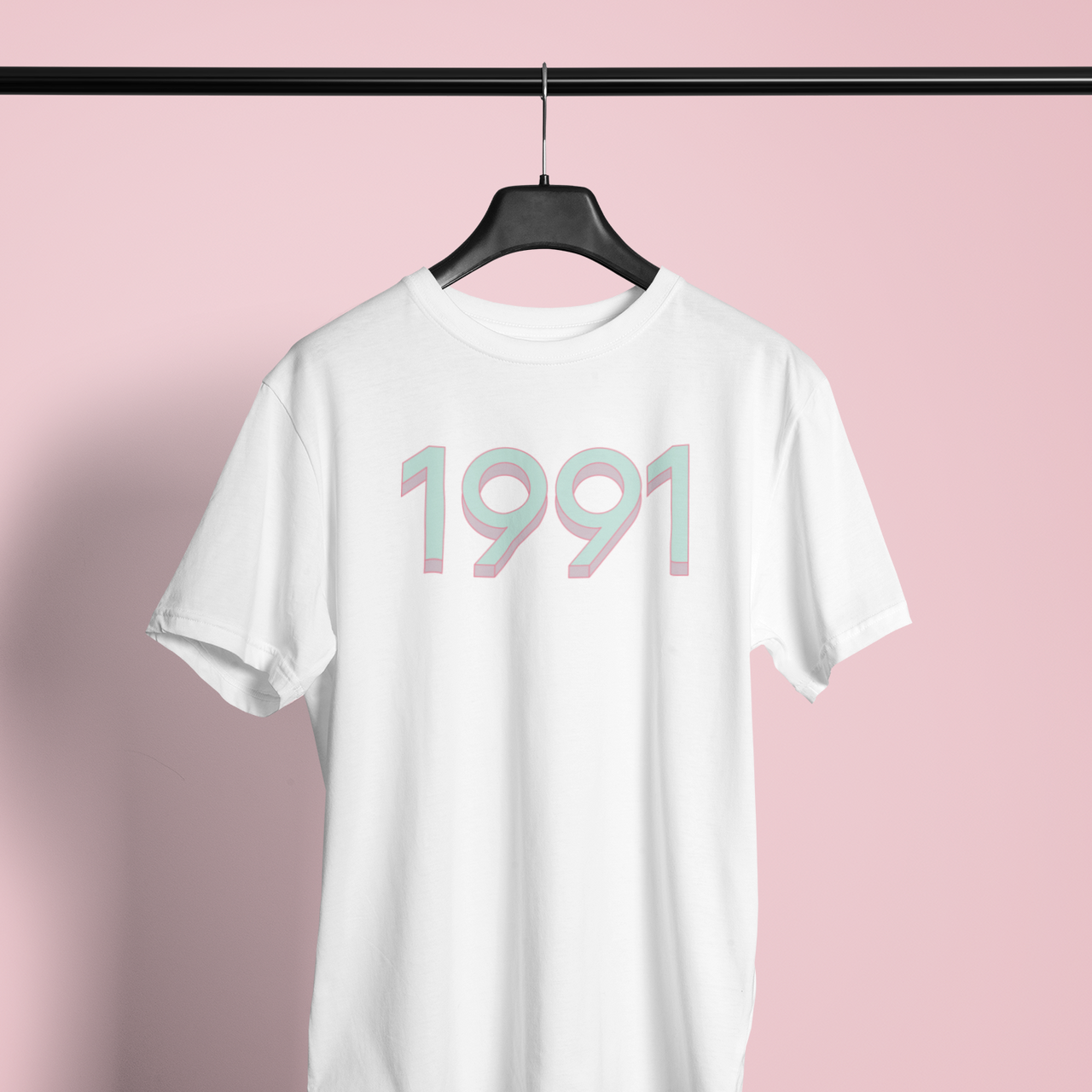 1991 'Mint/Pink' Tee - TalkPeng