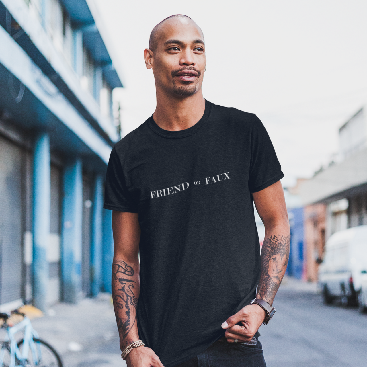 Friend or Faux Softstyle Tee - TalkPeng