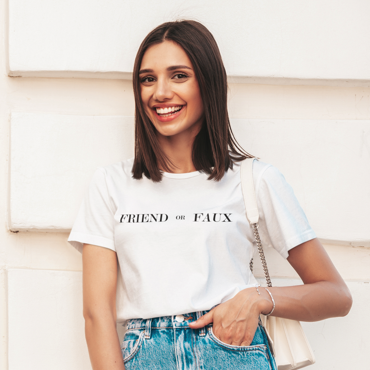 Friend or Faux Softstyle Tee - TalkPeng