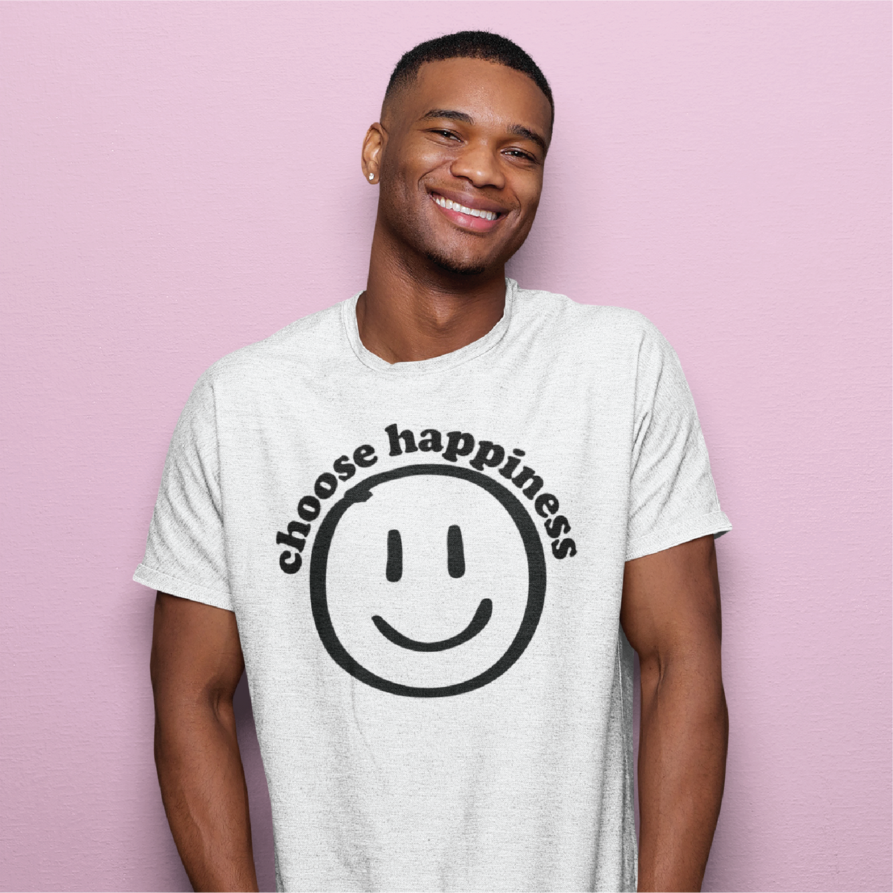 Choose Happiness B&W Tees - TalkPeng