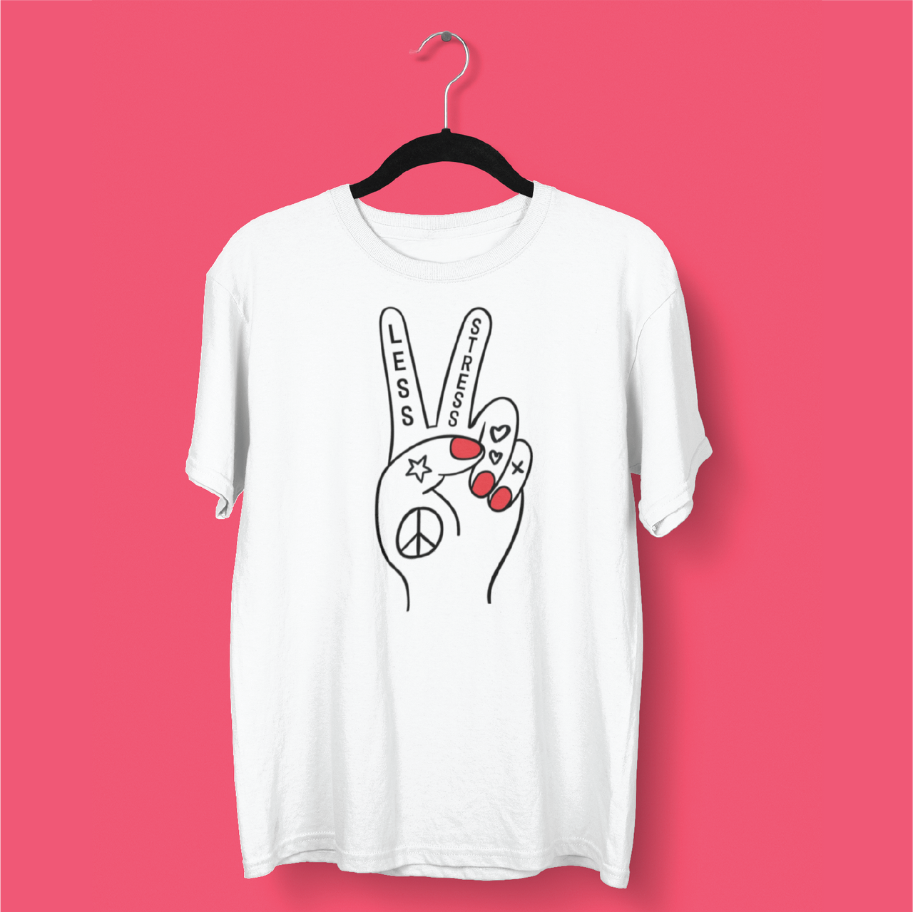 Less Stress B&W Tees - TalkPeng