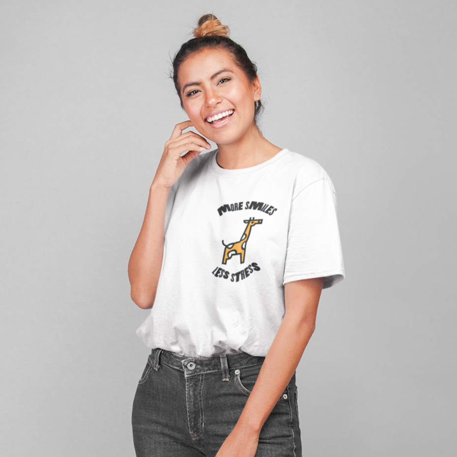 More smiles, less stress Tee - TalkPeng
