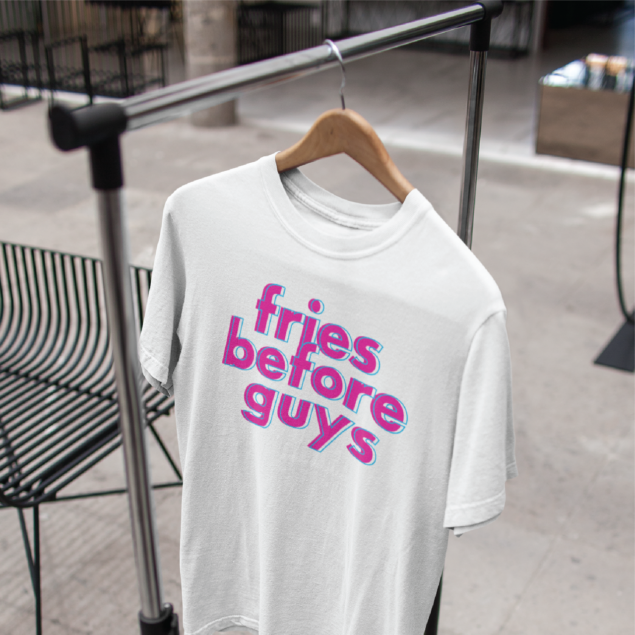 Fries b4 Guys Tee - TalkPeng