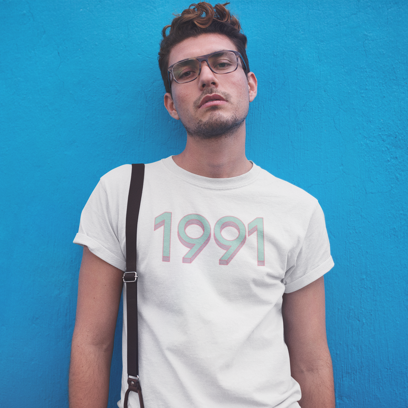 1991 'Mint/Pink' Tee - TalkPeng