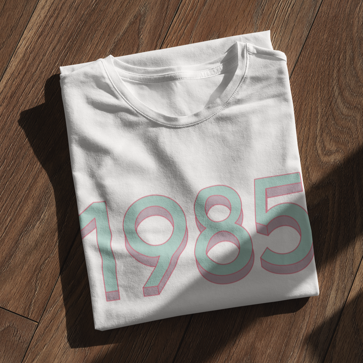 1985 'Mint/Pink' Tee - TalkPeng
