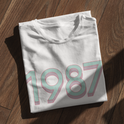 1987 'Mint/Pink' Tee - TalkPeng
