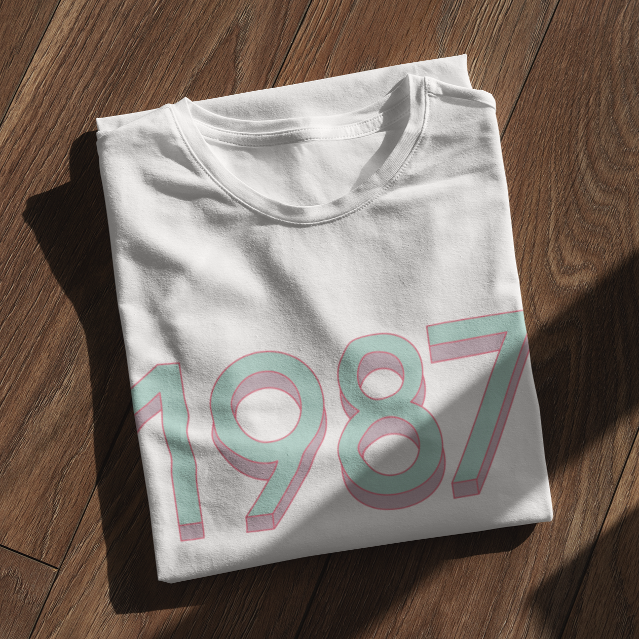 1987 'Mint/Pink' Tee - TalkPeng