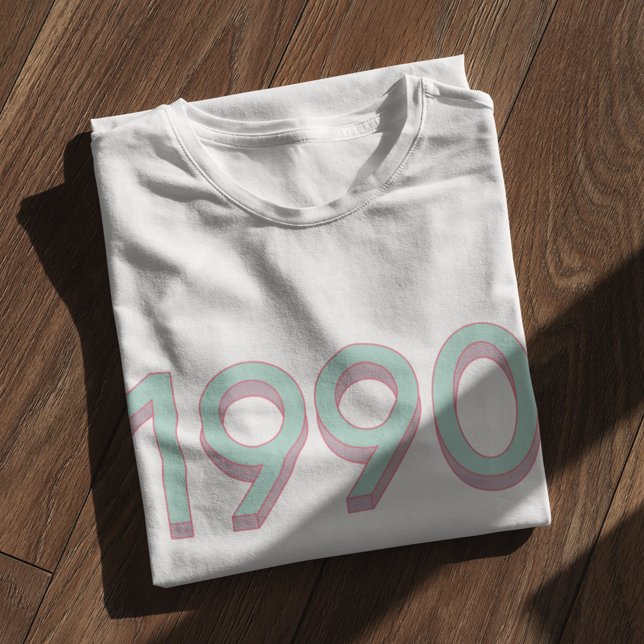 1990 'Mint/Pink' Tee - TalkPeng