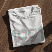 1991 'Mint/Pink' Tee - TalkPeng
