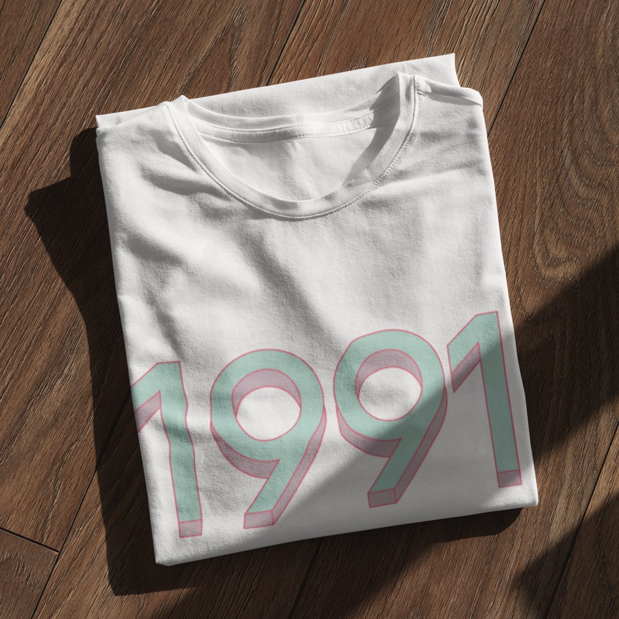1991 'Mint/Pink' Tee - TalkPeng