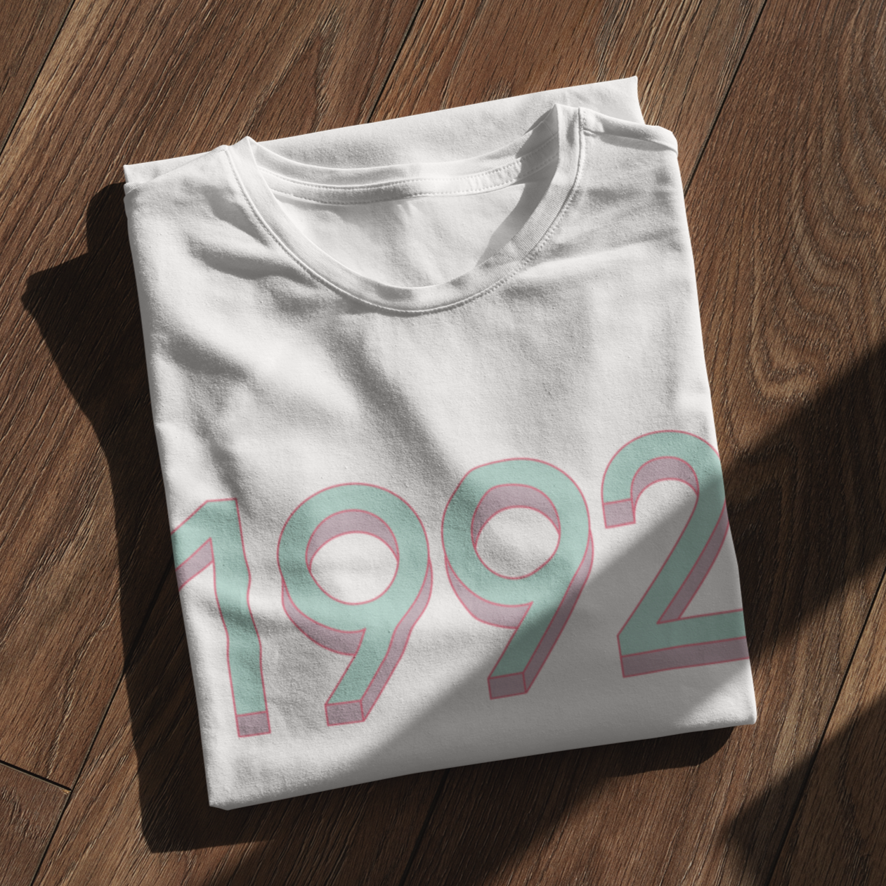 1992 'Mint/Pink' Tee - TalkPeng