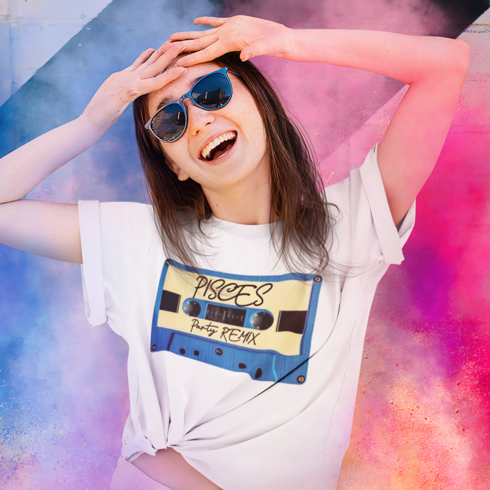 Pisces Party Remix Softstyle Tee - TalkPeng