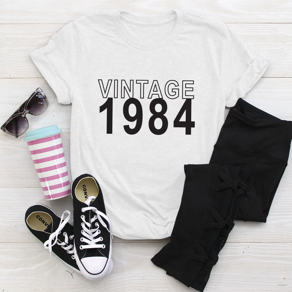 Vintage '84 Black Tee - TalkPeng