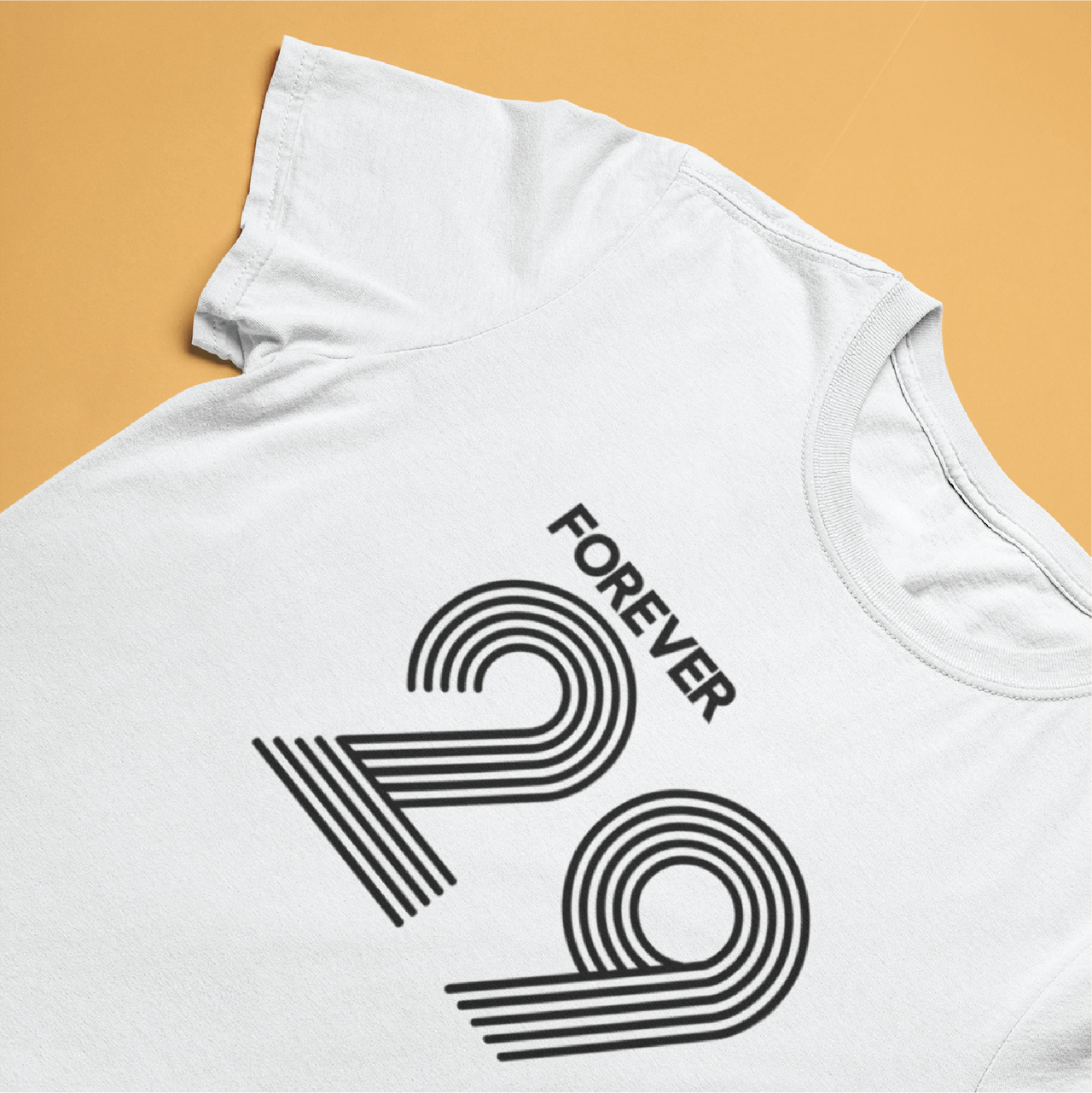 Forever 29 (Black retro lines) Tee - TalkPeng