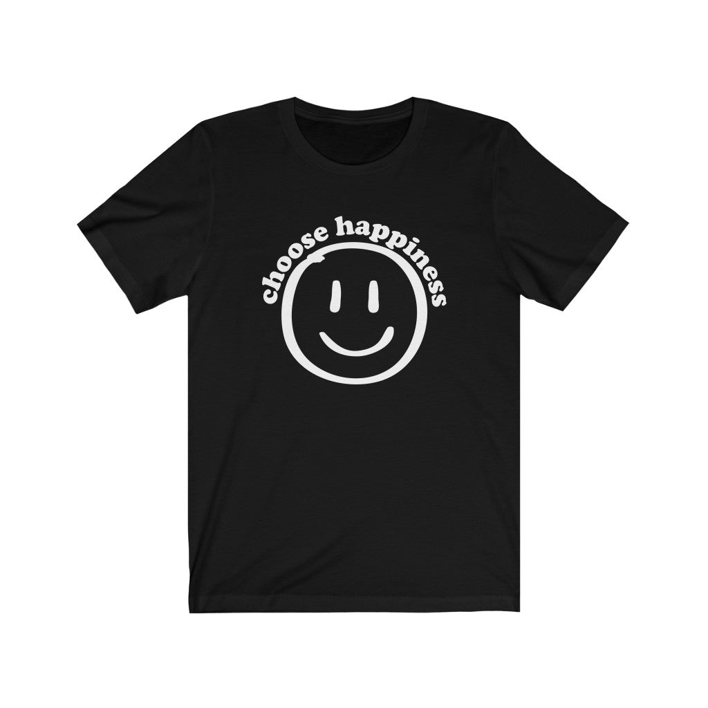 Choose Happiness B&W Tees - TalkPeng