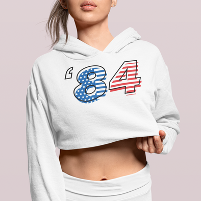 USA '84 Crop Hoodie - TalkPeng