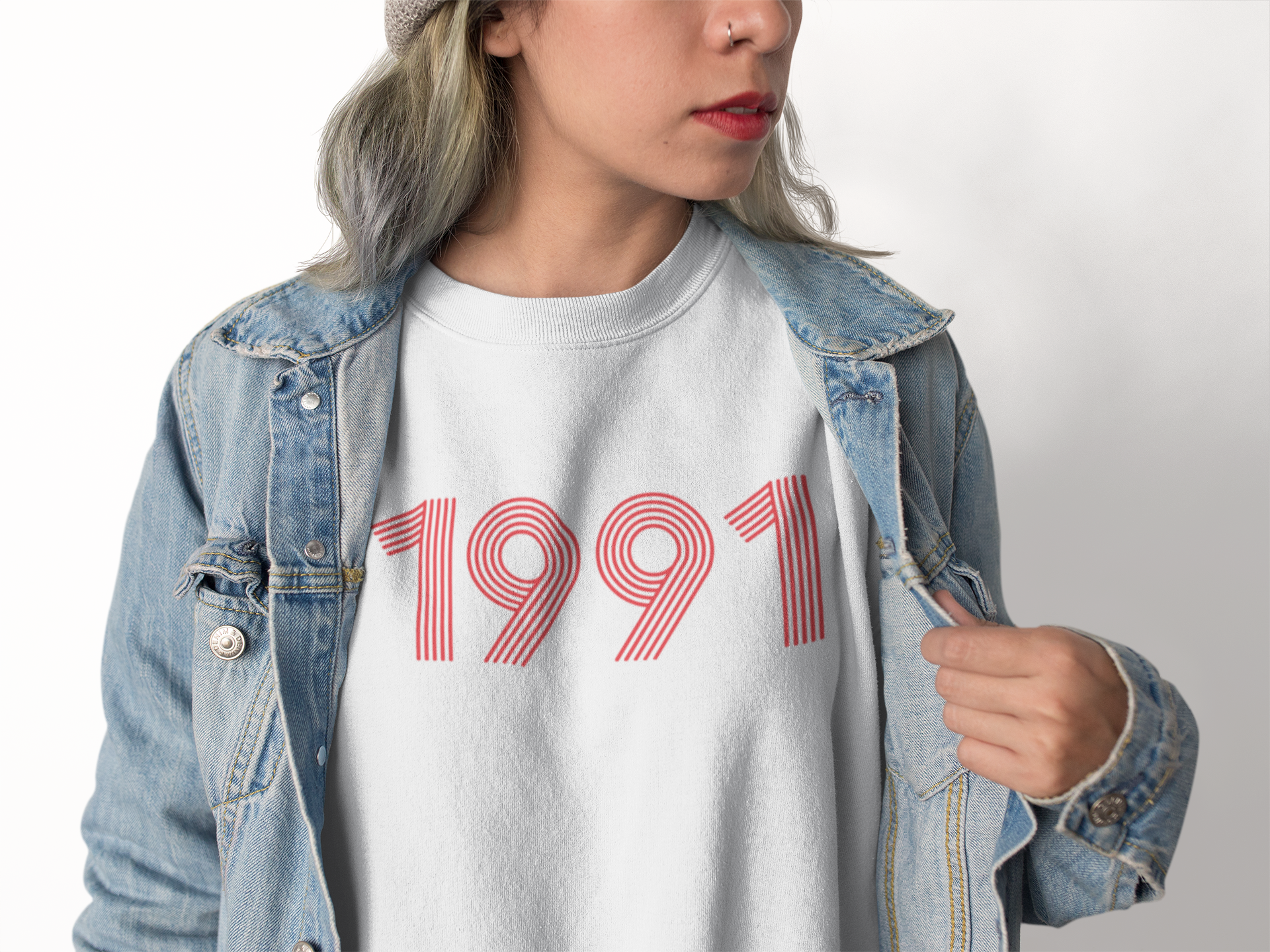 1991 Retro Red Unisex Sweater - TalkPeng