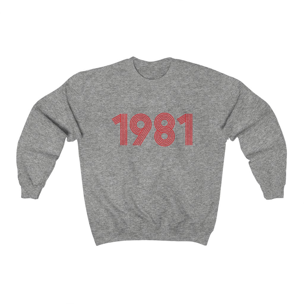 1981 Retro Red Unisex Sweater - TalkPeng