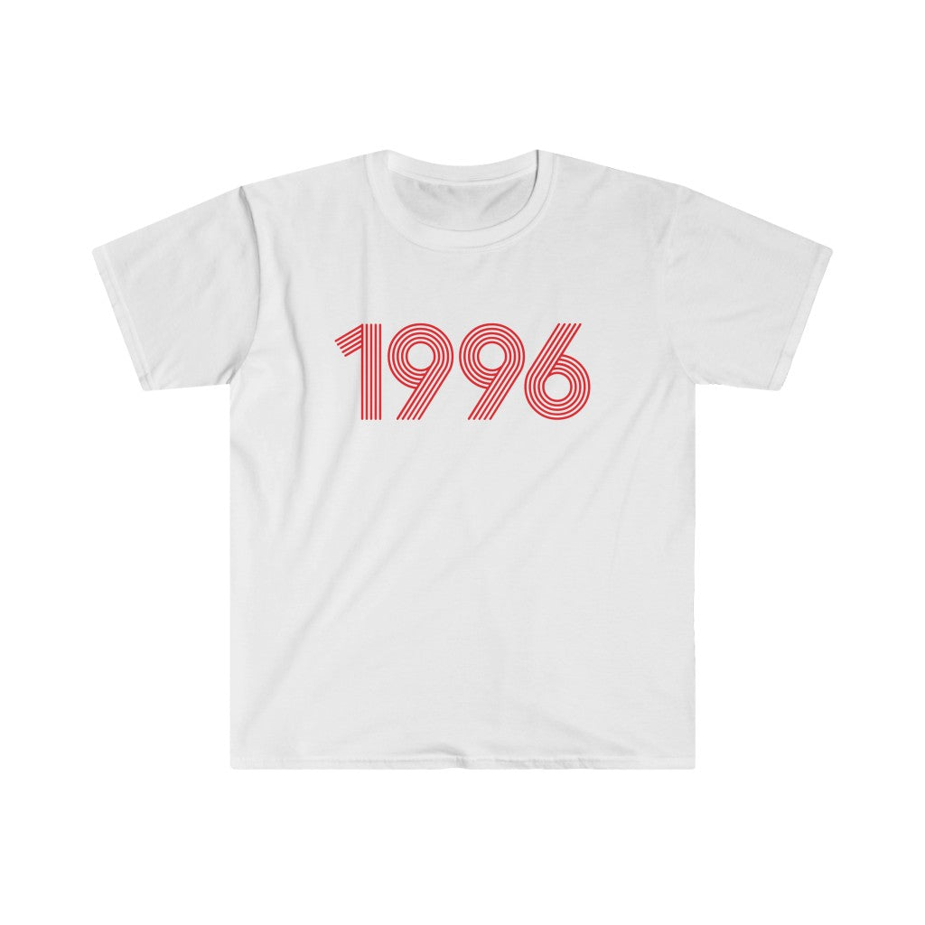 1996 Retro Red Softstyle Tee - TalkPeng