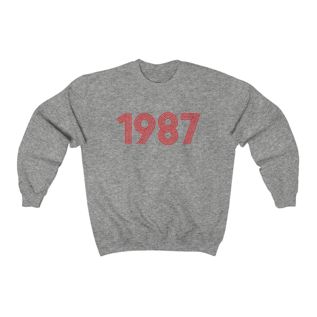 1987 Retro Red Unisex Sweater - TalkPeng