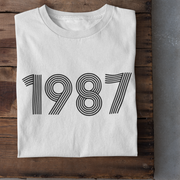 1987 Retro Black Tee - TalkPeng