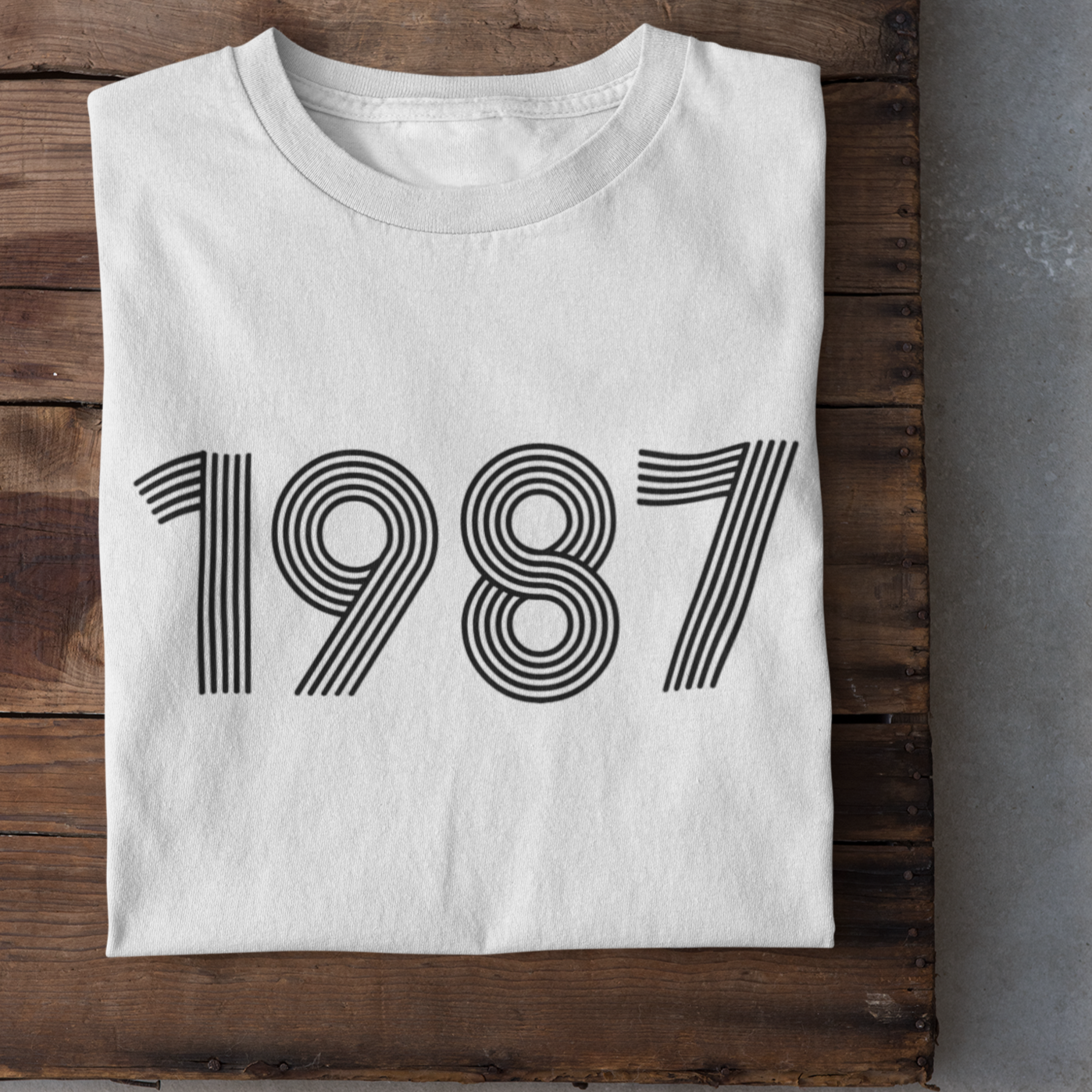1987 Retro Black Tee - TalkPeng