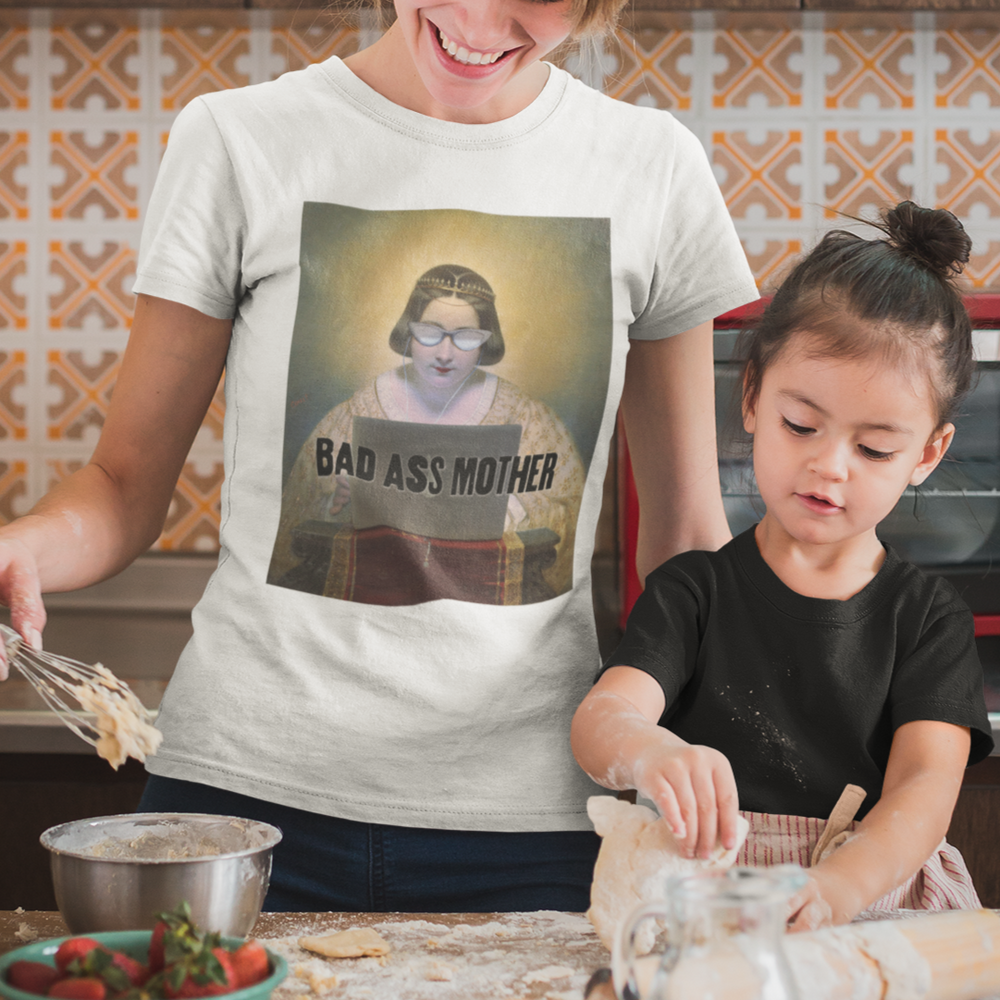 Bad Ass Mother : Vintage Mood Softstyle Tee - TalkPeng