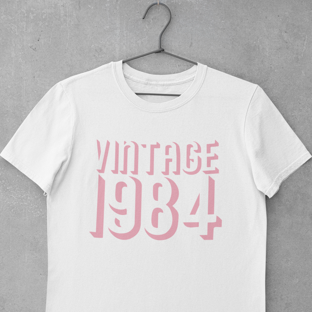 Vintage '84 Candy Pink Tee - TalkPeng
