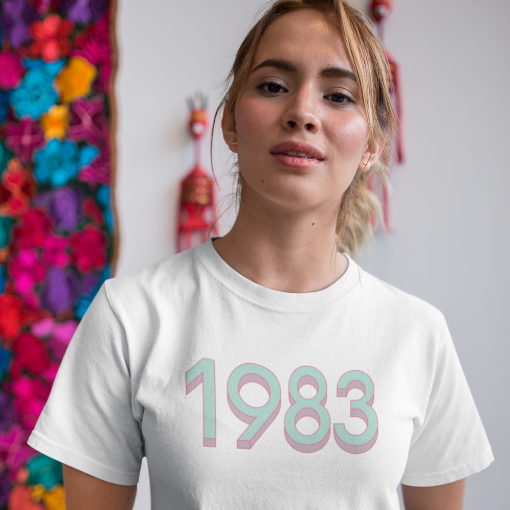 1983 'Mint/Pink' Tee - TalkPeng