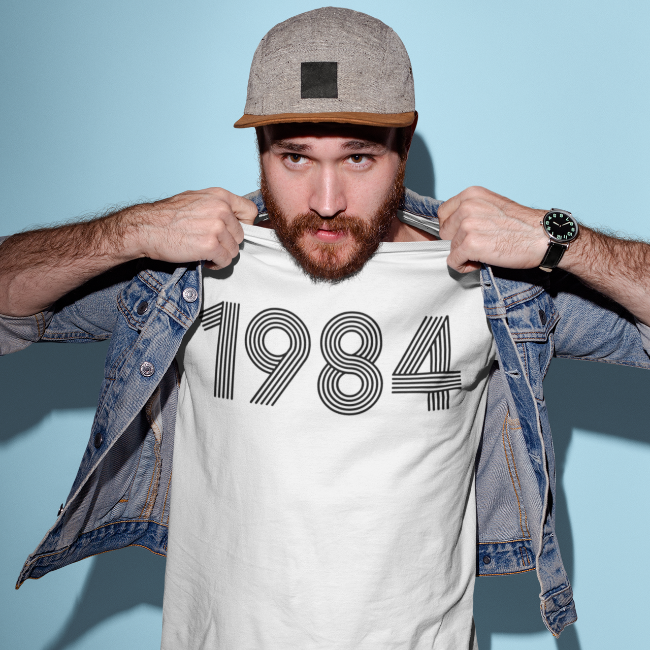 1984 Retro Black Tee - TalkPeng