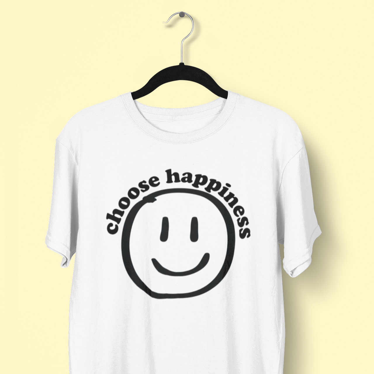 Choose Happiness B&W Tees - TalkPeng
