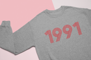 1991 Retro Red Unisex Sweater - TalkPeng