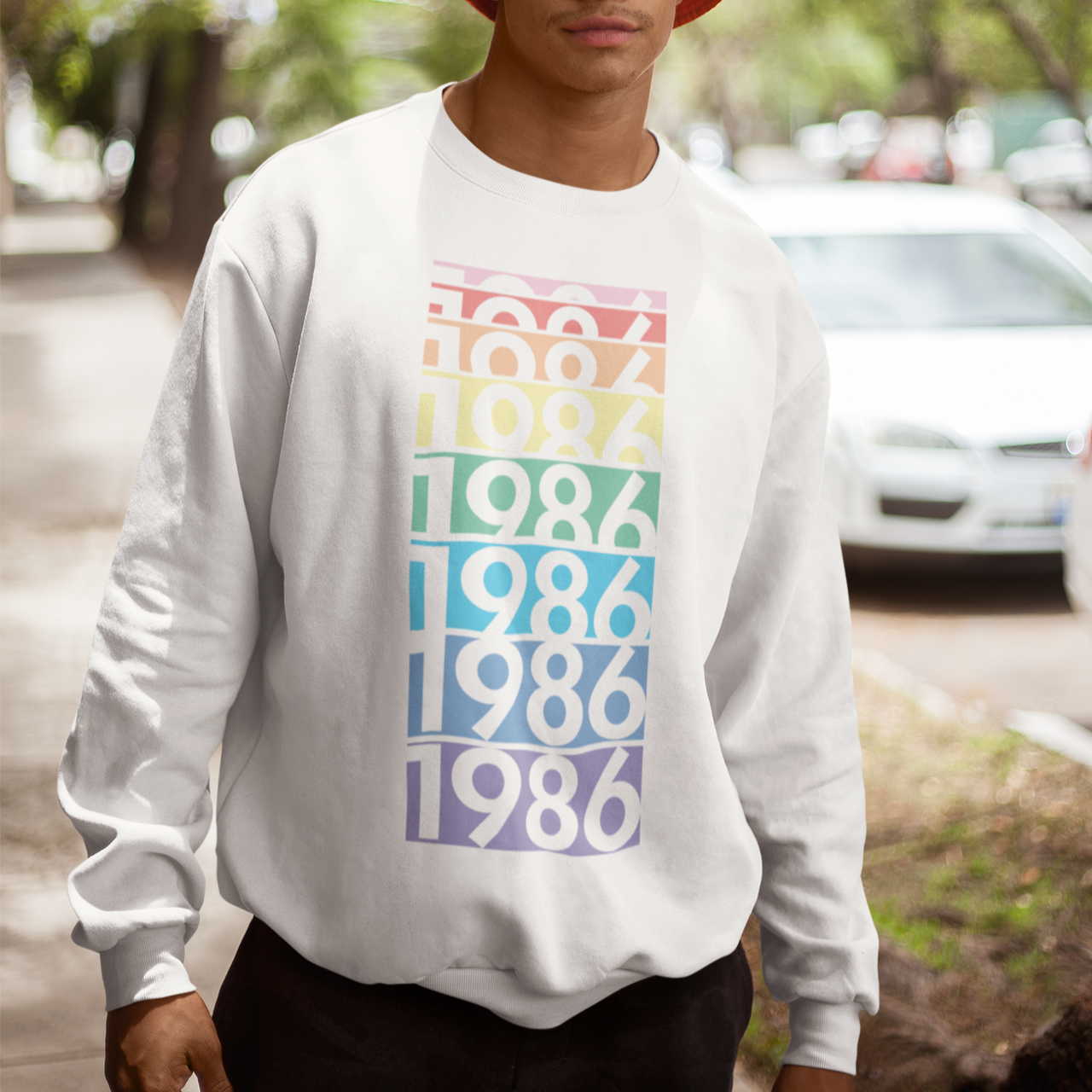 1986 'Cascading Rainbows MK2' Unisex Sweater - TalkPeng