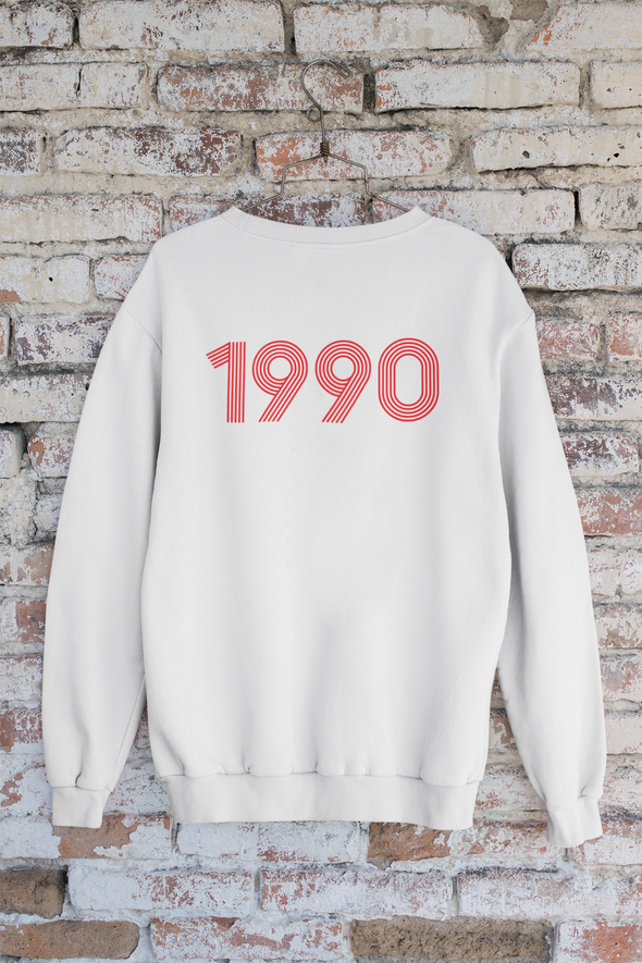 1990 Retro Red Unisex Sweater - TalkPeng