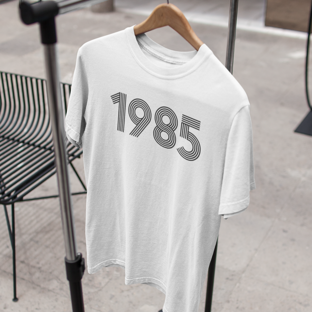 1985 Retro Black Tee - TalkPeng