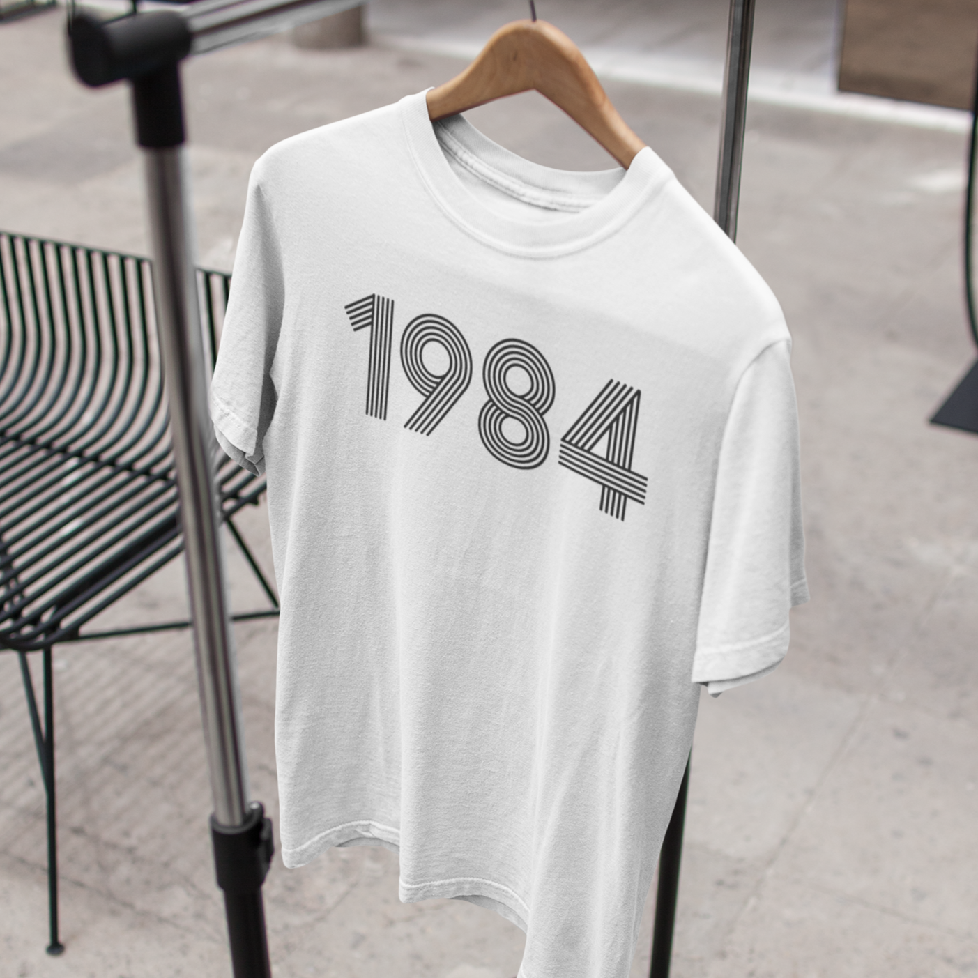 1984 Retro Black Tee - TalkPeng