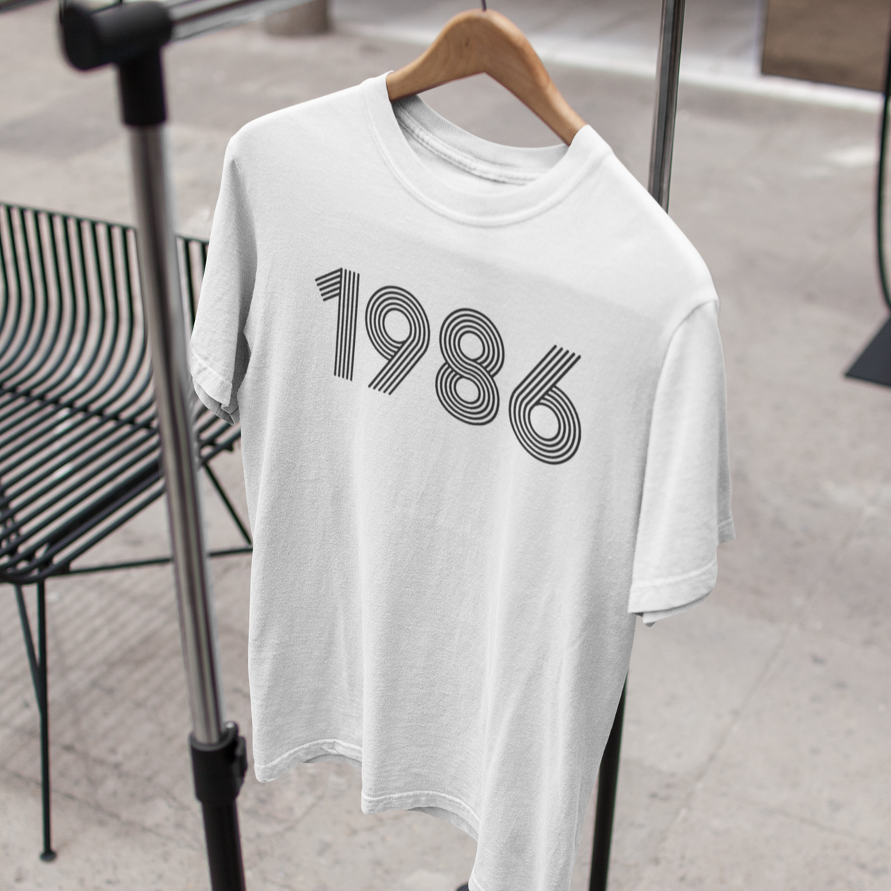 1986 Retro Black Tee - TalkPeng