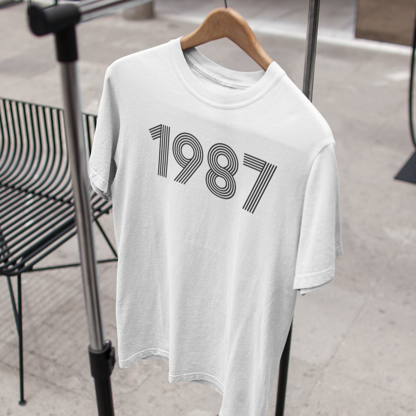 1987 Retro Black Tee - TalkPeng