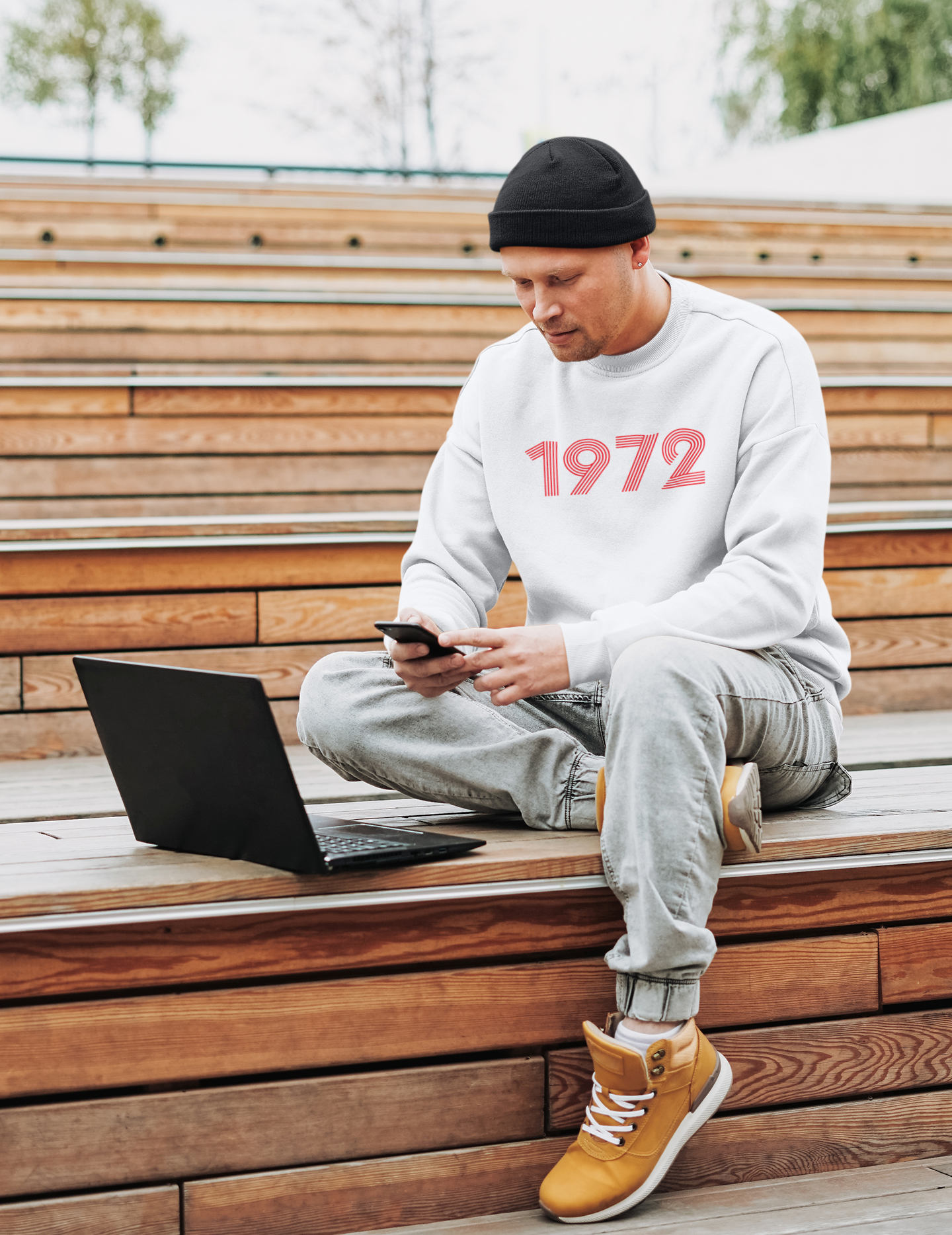 1972 Retro Red Unisex Sweater - TalkPeng