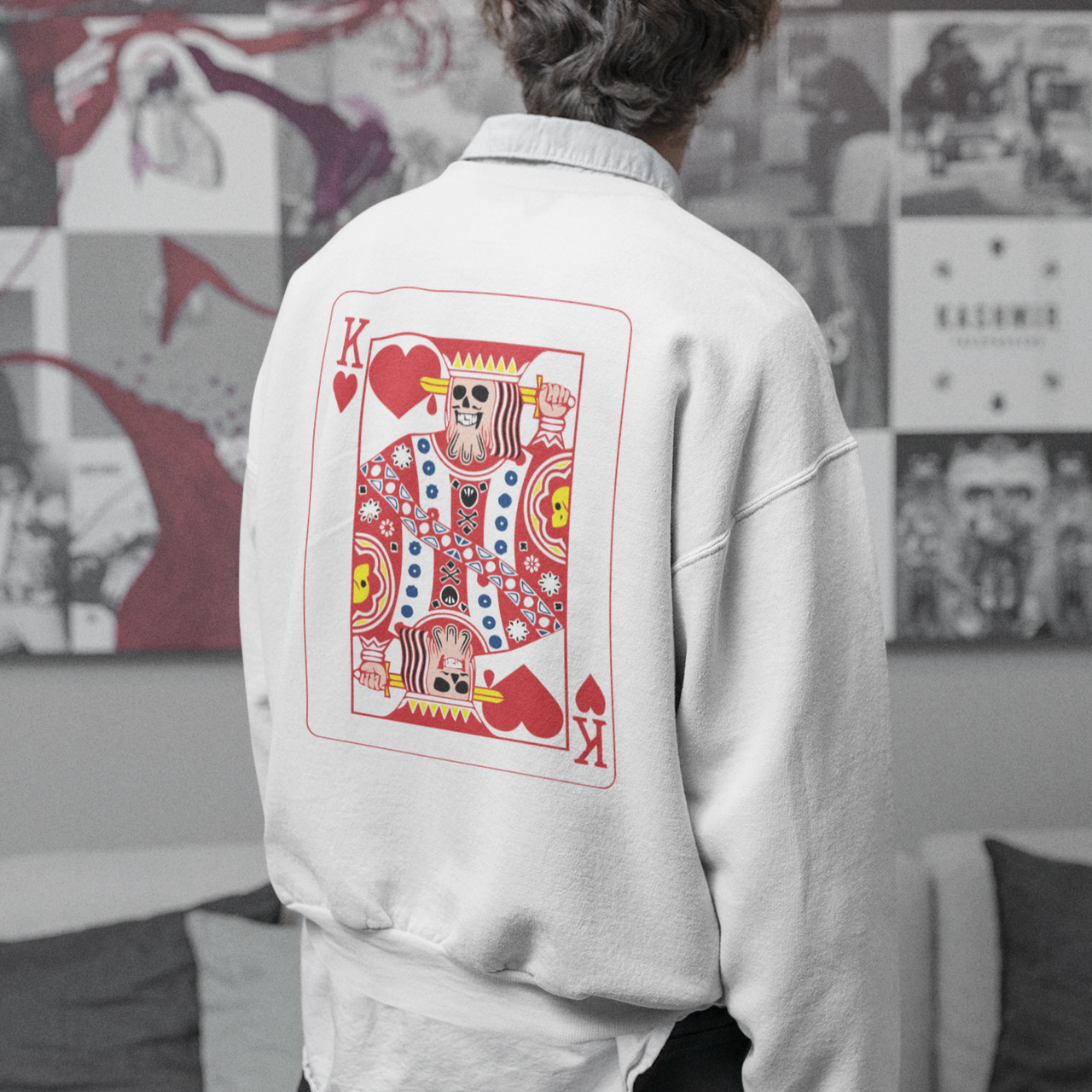 King of Hearts Unisex Sweater - TalkPeng