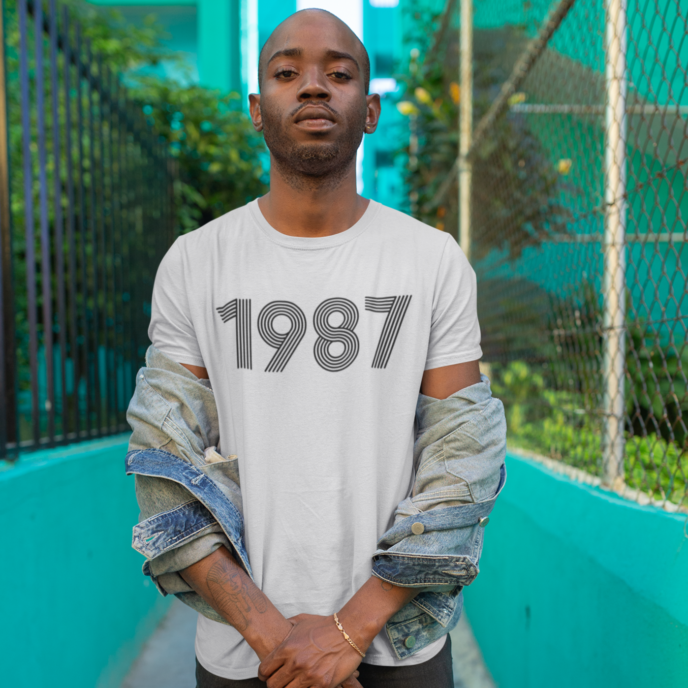 1987 Retro Black Tee - TalkPeng